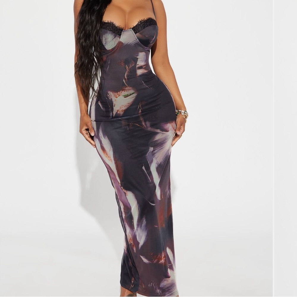 Elegant Multicolor Maxi Dress